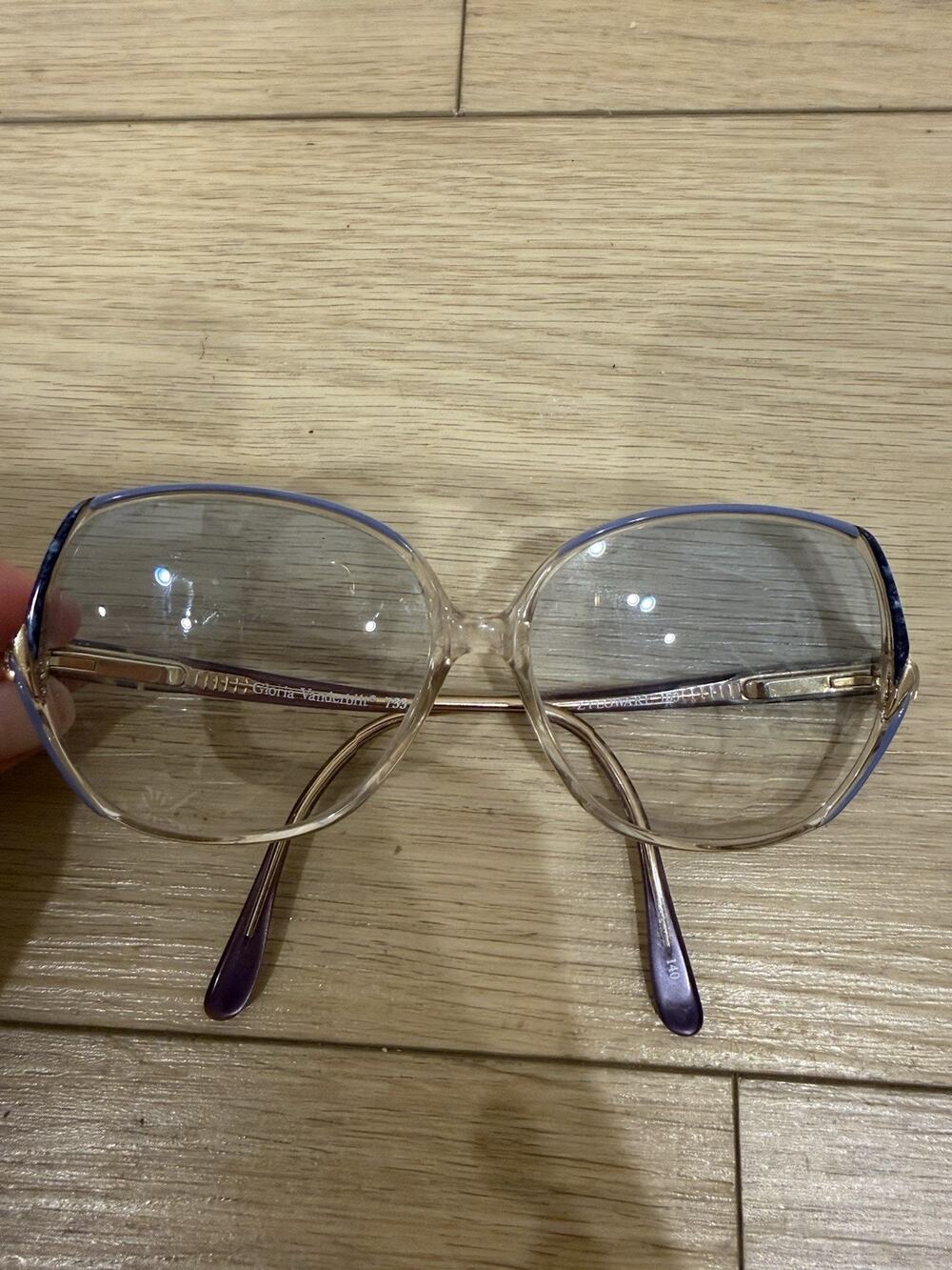 Vintage Gloria Vanderbilt 733 Oversized Square Eyeglasses Zyloware Blush USA